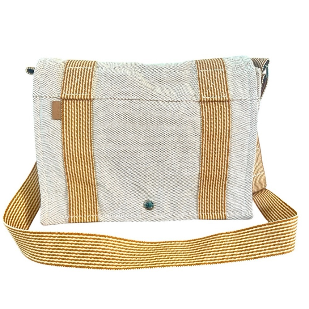 Herms Fourre-Tout Besace Pm Messenger Bag In Orange Toile Canvas Clean